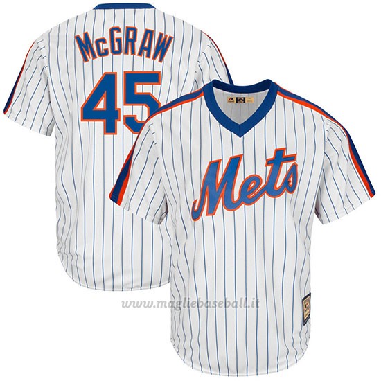 Maglia Baseball Uomo New York Mets Tug Mcgraw Bianco Cooperstown Collezione